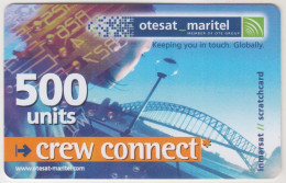 GREECE - OTESAT Maritel ,Satellite Prepaid Card ,500 U , Exp.date 1 Year After First Use, Used - Griechenland