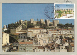 MAXIMUM CARD - CARTOLINA MAXIMA -  MAXIMUM KARTE - CARTE MAXIMUM - PORTUGAL - CHÂTEAUX DE S. JORGE - LISBONNE - - Châteaux