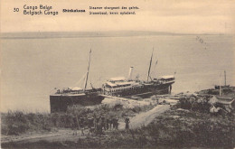 CONGO BELGE - Shinkakasa - Steamer Chargeant Des Galets - Carte Postale Ancienne - Belgian Congo