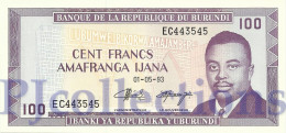 BURUNDI 100 FRANCS 1993 PICK 29c UNC - Burundi