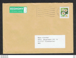 FINLAND: 1997 COVERT WITH SELF-ADHESIVE 2 M. 80 (1262) - TO GERMANY - Storia Postale