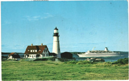 CPSM Carte Postale Etats Unis Portland  M/S Caribe At Portland Head Light   VM65049 - Portland