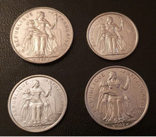 Lot De 4 Monnaies Polynésie Française Qualité SUP "5 Et 2 Francs Bazor 1982 Et 1983" - Polynésie Française
