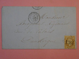 AR 27 FRANCE BELLE LETTRE  1864 DUNKERQUE +N° 21 +AFFRANC.  INTERESSANT - 1862 Napoléon III