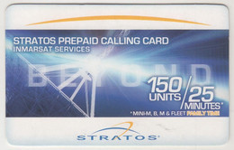 GREECE - Stratos Prepaid Card , Inmarsat , 150 U / 25 Μ, Used - Griechenland