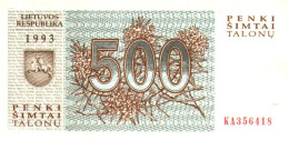 Billet   > Lituanie   > 500 Simtai    > C 04 - Lithuania