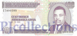 BURUNDI 100 FRANCS 1993 PICK 37a UNC - Burundi