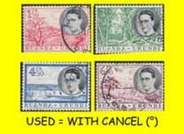 1955 (°) RUANDA-URUNDI RU 177/195 USED KING'S TRAVEL SET  ( X 4 Stamps ) - Used Stamps