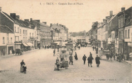 Trun * 1906 * Grande Rue Et Place * Villageois - Trun