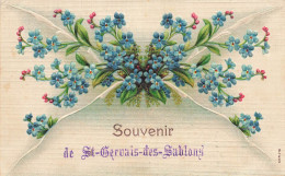 St Gervais Des Sablons * Souvenir Du Village * CPA Gaufrée Embossed - Sonstige & Ohne Zuordnung