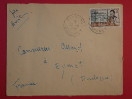 AR 27 AOF DAHOMEY   BELLE LETTRE RR 1956 PETIT BUREAU PARAKOU   A EYMET   FRANCE +AFFRANC.  INTERESSANT - Lettres & Documents