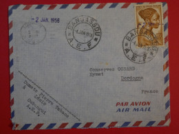 AR 27 AEF BELLE LETTRE RR 1956 PETIT BUREAU BANGASOU A EYMET   FRANCE +VIGNETTE+AFFRANC.  INTERESSANT - Cartas & Documentos