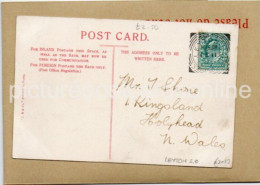 LEYTON S.O.  SQUARED CIRCLE POSTMARK ON TOWER BRIDGE LONDON POSTCARD 1906 - Poste & Facteurs