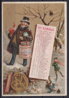 CHROMO LIEBIG SANG. 189 - CALANDRIER JANVIER 1887 - CALENDAR 1887 JANUARY - Astrologie - Verseau - Aquarius - Liebig