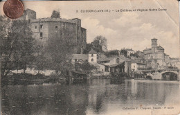 44 - Carte Postale Ancienne De CLISSON  Le Chateau Et L'Eglise Notre Dame - Clisson