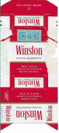 WINSTON . Tax Revenue Stamp Dor Use Outside U.S.    ,   Empty Tobacco  Pack - Cajas Para Tabaco (vacios)