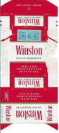 WINSTON . Tax Revenue Stamp Dor Use Outside U.S.    ,   Empty Tobacco  Pack - Empty Tobacco Boxes