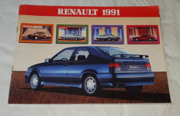 BROCHURE AUTOS VOITURES RENAULT 1991, R5 CLIO 19 CHAMADE 21 NEVADA 25 ESPACE ALPINE TRAFIC MASTER EXPRESS - Cars