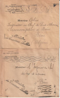 1951 - MARQUE De FRANCHISE "MINISTRE DES TRAVAUX PUBLICS" Sur 2 ENVELOPPES MECA De PARIS VII DIFFERENTES => ALGERIE - Civil Frank Covers