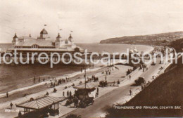 COLWYN BAY PROMENADE AND PAVILION OLD R/P POSTCARD WALES - Denbighshire