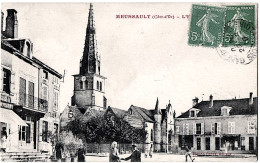 Meursault Cote Or Place église Boutique Modes Café Animation 1910 état Superbe - Meursault