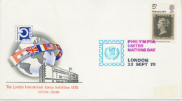 GB 1970 Philympia London - United Nations Day On Very Fine Cover - Lettres & Documents