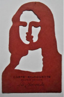Carte Silhouette. La Joconde. Publicité Magasin "Au Crédit Du Peuple", Ameublement, Horlogerie, Bijouterie, Bruxelles - Publicités