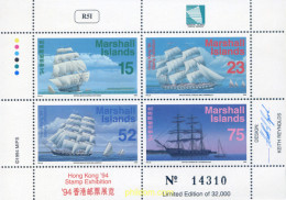 655905 MNH MARSHALL Islas 1994 BARCOS - Marshall Islands