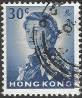 Hong Kong. 1962-73 QEII. 30c Used. Upright Block CA W/M SG 201 - Gebraucht