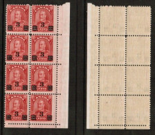 CANADA   Scott # 191** MINT NH Lower Right CORNER BLOCK Of 8 (CPB-92) - Blocs-feuillets