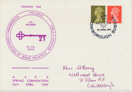 GB 1969 A.S.P.S. Crowborough Sussex On Very Fine Cover W Machin Se-tenant - Lettres & Documents