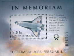 136294 MNH HUNGRIA 2003 EN MEMORIA DEL ACCIDENTE DEL COLUMBIA DE 2003 - Ongebruikt