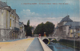 FRANCE - 51 - Châlons-sur-Marne - Un Bras De La Marne - Théâtre Et Palais De Justice - Carte Postale Ancienne - Châlons-sur-Marne