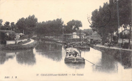 FRANCE - 51 - Châlons-sur-Marne - Le Canal - Péniche - Carte Postale Ancienne - Châlons-sur-Marne