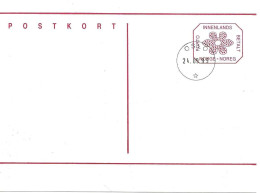 Norge Norway  1993 Post Card , Carte Postale   Cancelled First Day  FDC - Maximum Cards & Covers