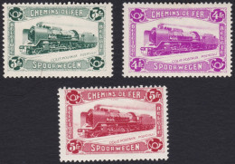 BELGIQUE, 1934, Chemins De Fer ( COB TR175 Au 177 *) - Postfris