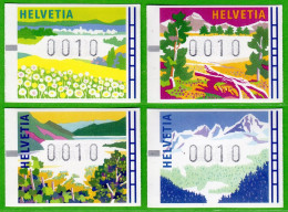 1996 Schweiz Suisse ATM 7-10 Landschaften / Serie 10Rp. Postfrisch Frama Automatenmarken Automatici Etiquetas - Automatic Stamps