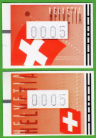 2005 Schweiz Suisse ATM 15-16 Nationalflagge / Serie 5Rp. Postfrisch Frama Automatenmarken Automatici Etiquetas - Automatenzegels