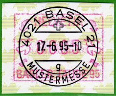 1995 Schweiz Suisse ATM 6 Basler Taube / 5 Rp. ET 17.6.95 Frama Automatenmarken Etiquetas Automatici Distributeur - Automatic Stamps