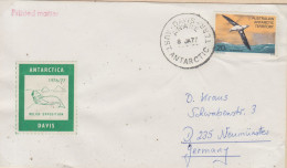 AAT Cover Label "Davis" Relief Expedition  Ca Davis 8 JA 1977 (XX154A) - Lettres & Documents