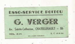 Bon De Réduction , ESSO - Service Poitou , G. VERGER , CHATELLERAULT , 2 Scans - Non Classés