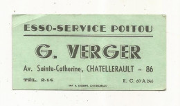 Bon De Réduction , ESSO - Service Poitou , G. VERGER , CHATELLERAULT , 2 Scans - Unclassified