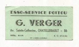 Bon De Réduction , ESSO - Service Poitou , G. VERGER , CHATELLERAULT , 2 Scans - Zonder Classificatie