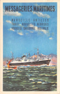 Transports - Paquebots - Messageries Maritimes - Marseille - Antilles - Tahiti - Australie - Carte Postale Ancienne - Paquebots