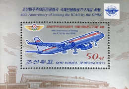 North Korea 2017 The First Aluminum Foil MS For Boeing Aircraft In 40 Years After Joining The International Civil Aviati - Korea, North
