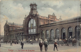 BELGIQUE - Liège - La Gare De Longdoz - Animée - Carte Postale Ancienne - Liège