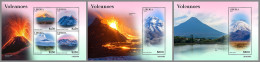 LIBERIA 2022 MNH Volcanoes Vulkane Volcans M/S+2S/S - OFFICIAL ISSUE - DHQ2312 - Volcans