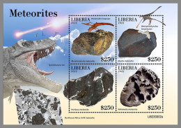 LIBERIA 2022 MNH Meteorites Meteoriten M/S - OFFICIAL ISSUE - DHQ2312 - Minéraux