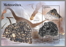 LIBERIA 2022 MNH Meteorites Meteoriten S/S I - OFFICIAL ISSUE - DHQ2312 - Minéraux