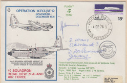 Ross Dependency 1976 Operation Icecube 12 Signature  Ca Scott Base 4 DE 1976 (XX160) - Covers & Documents